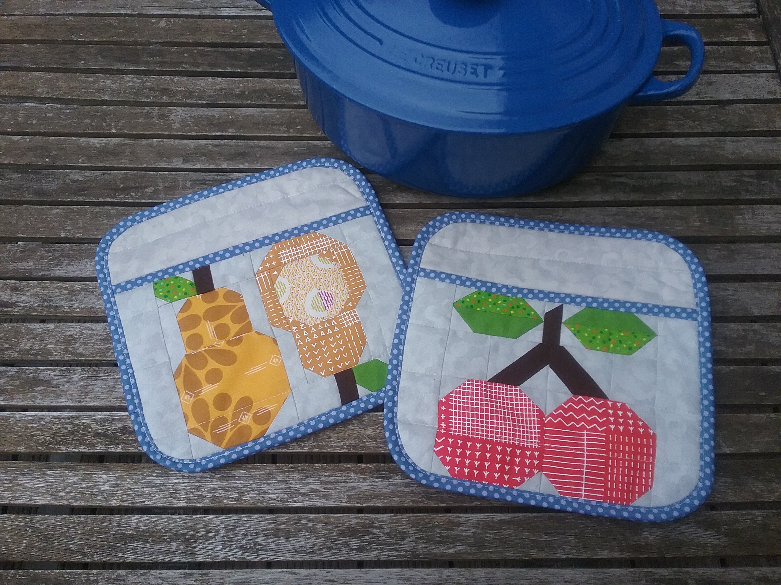 Handmade Potholders from the Flower City Pattern Testers