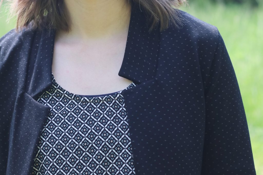 Black Fulton Sweater Blazer Review | Sewing Pattern by Alina Design | Radiant Home Studio