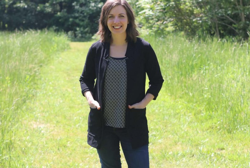 Black Fulton Sweater Blazer Review | Sewing Pattern by Alina Design | Radiant Home Studio