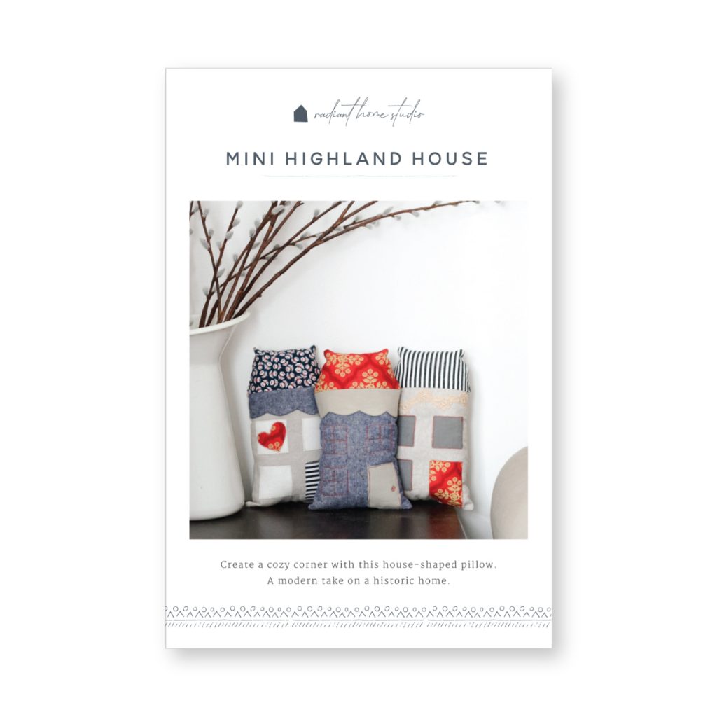 Mini Highland House | Free Softie Sewing Pattern | Radiant Home Studio