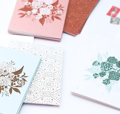 Three Boho Modern Blank Notecards | Radiant Home Studio